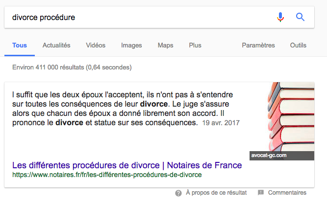 google divorce procedure