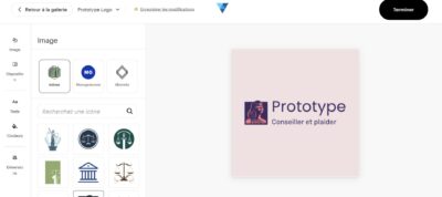 création logo avocat - vistaprint