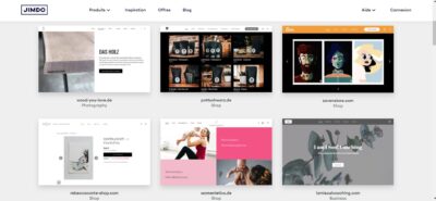 aperçu templates Jimdo pour avocats